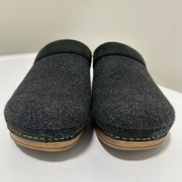 Dansko Bethann Wool Clog Mules Charcoal Gray Size 6.5 - 7 US 37 EU - Picture 3 of 11